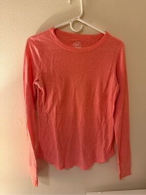 SO Coral Long Sleeve Ribbed Tee